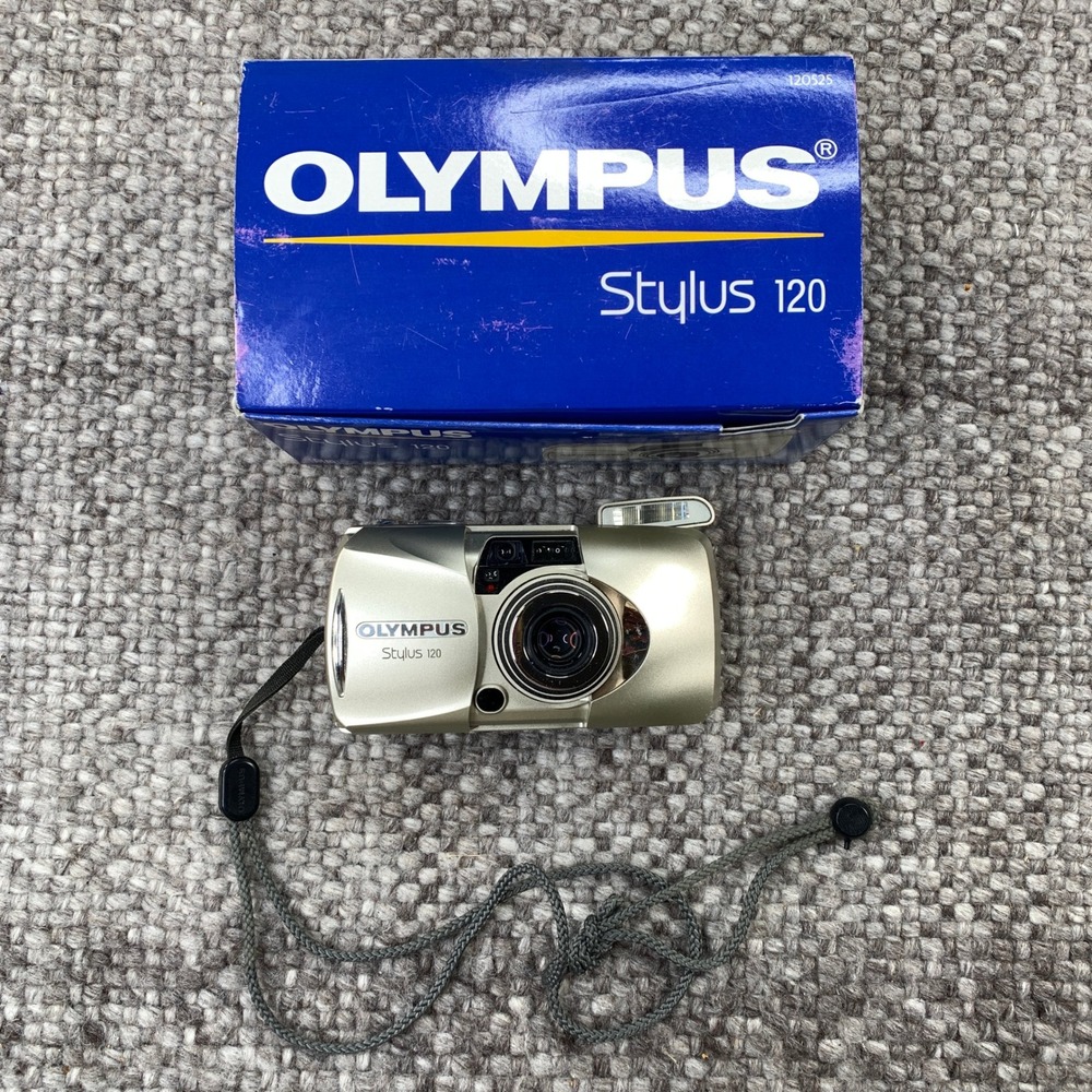Olympus Stylus 120 Film Camera Unisex OS Gold 38-120mm Zoom All-Weather QD